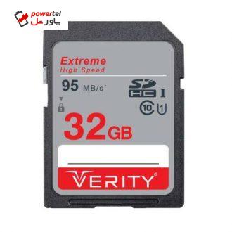 کارت حافظه SDHC وریتی مدل V30 کلاس 10 استاندارد UHS-I سرعت 95MBps ظرفیت 32 گیگابایت کارت حافظه SDHC وریتی مدل V30 کلاس 10 استاندارد UHS-I سرعت 95MBps ظرفیت 32 گیگابایت