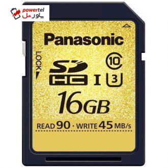 کارت حافظه SDHC پاناسونیک مدل RP-SDUC16GAK کلاس 10 استاندارد UHS-I U3 سرعت 90MBps ظرفیت 16 گیگابایت کارت حافظه SDHC پاناسونیک مدل RP-SDUC16GAK کلاس 10 استاندارد UHS-I U3 سرعت 90MBps ظرفیت 16 گیگابایت