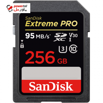 کارت حافظه SDXC سن دیسک مدل Extreme Pro V30 کلاس 10 استاندارد UHS-I U3 سرعت 95MBps ظرفیت 256 گیگابایت