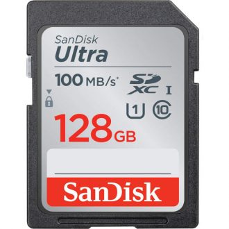 کارت حافظه SDXC سن دیسک مدل Ultra کلاس 10 استاندارد UHS-I U1 سرعت  100MBps ظرفیت 128 گیگابایت