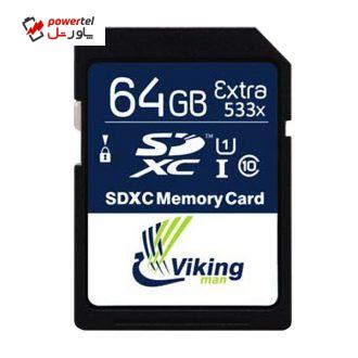 کارت حافظه SDXC ویکینگ مدل Extra 533X کلاس 10 استاندارد UHS-I U1 سرعت 80MBps ظرفیت 64 گیگابایت کارت حافظه SDXC ویکینگ مدل Extra 533X کلاس 10 استاندارد UHS-I U1 سرعت 80MBps ظرفیت 64 گیگابایت