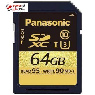 کارت حافظه SDXC پاناسونیک مدل RP-SDUD64GAK کلاس 10 استاندارد UHS-I U3 سرعت 95MBps ظرفیت 64 گیگابایت کارت حافظه SDXC پاناسونیک مدل RP-SDUD64GAK کلاس 10 استاندارد UHS-I U3 سرعت 95MBps ظرفیت 64 گیگابایت