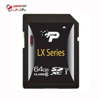 کارت حافظه SDXC پتریوت مدلLX Series کلاس 10 ظرفیت 64 گیگابایت