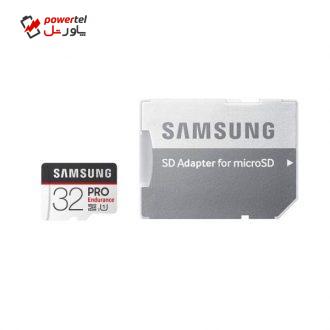 کارت حافظه micro SDHC سامسونگ مدل PRO Endurance  کلاس 10 استاندارد UHS-I U1 ظرفیت32 گیگابایت به همراه آداپتور SD