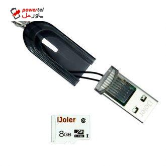 کارت حافظه microSDHC آیجویر مدل 533x کلاس 10 استاندارد UHS-I U1 سرعت 80MBps ظرفیت 8 گیگابایت به همراه کارت خوان کارت حافظه microSDHC آیجویر مدل 533x کلاس 10 استاندارد UHS-I U1 سرعت 80MBps ظرفیت 8 گیگابایت به همراه کارت خوان