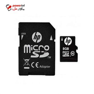 کارت حافظه microSDHC اچ پی مدل mi210 کلاس 10 استاندارد UHS-I سرعت 30MBps ظرفیت 8 گیگابایت به همراه آداپتور SD کارت حافظه microSDHC اچ پی مدل mi210 کلاس 10 استاندارد UHS-I سرعت 30MBps ظرفیت 8 گیگابایت به همراه آداپتور SD