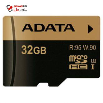 کارت حافظه microSDHC ای دیتا مدل XPG کلاس 10 استاندارد UHS-I U3 سرعت 95MBps با ظرفیت 32 گیگابایت کارت حافظه microSDHC ای دیتا مدل XPG کلاس 10 استاندارد UHS-I U3 سرعت 95MBps با ظرفیت 32 گیگابایت