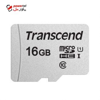 کارت حافظه microSDHC ترنسند مدل 300S کلاس 10 استاندارد UHS-I U1 سرعت 95MBps ظرفیت 16 گیگابایت کارت حافظه microSDHC ترنسند مدل 300S کلاس 10 استاندارد UHS-I U1 سرعت 95MBps ظرفیت 16 گیگابایت