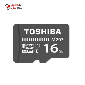 کارت حافظه microSDHC توشیبا مدل ECONOMIC M203 کلاس 10 استاندارد UHS-I U1 سرعت 100MBps ظرفیت 16 گیگابایت کارت حافظه microSDHC توشیبا مدل ECONOMIC M203 کلاس 10 استاندارد UHS-I U1 سرعت 100MBps ظرفیت 16 گیگابایت