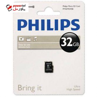 کارت حافظه microSDHC فیلیپس مدل FM32MD45B کلاس 10 ظرفیت 32 گیگابایت کارت حافظه microSDHC فیلیپس مدل FM32MD45B کلاس 10 ظرفیت 32 گیگابایت