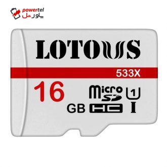 کارت حافظه microSDHC لوتوس مدل Color Elite کلاس 10 استاندارد UHS-I U1 سرعت 90MBps ظرفیت 16 گیگابایت