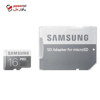کارت حافظه microSDHC  مدل Pro کلاس 10 استاندارد UHS-I U1 سرعت 90MBps  ظرفیت 16 گیگابایت به همراه آداپتور SD