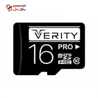 کارت حافظه microSDHC وریتی مدل Pro کلاس 10 استاندارد UHS-I سرعت 30MBps ظرفیت 16 گیگابایت