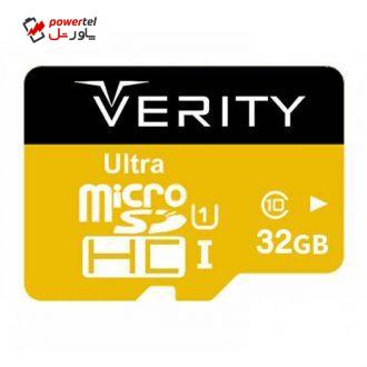 کارت حافظه microSDHC وریتی مدل U106 کلاس 10 استاندارد UHS-I U1 سرعت 95MBps ظرفیت 32 گیگابایت