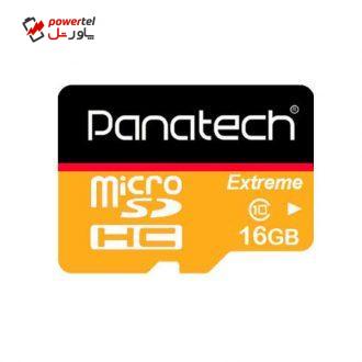 کارت حافظه microSDHC پاناتک مدل extreme کلاس 10 استاندارد سرعت 30 MBps ظرفیت 16 گیگابایت کارت حافظه microSDHC پاناتک مدل extreme کلاس 10 استاندارد سرعت 30 MBps ظرفیت 16 گیگابایت
