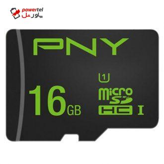 کارت حافظه microSDHC پی ان وای مدل U1 کلاس 10 استاندارد UHS-I سرعت 80MBps ظرفیت 16 گیگابایت به همراه آداپتور SD کارت حافظه microSDHC پی ان وای مدل U1 کلاس 10 استاندارد UHS-I سرعت 80MBps ظرفیت 16 گیگابایت به همراه آداپتور SD