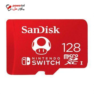 کارت حافظه microSDXC سن دیسک مدل Nintendo Switch کلاس I استاندارد UHS-I سرعت 100MBps ظرفیت 128 گیگابایت کارت حافظه microSDXC سن دیسک مدل Nintendo Switch کلاس I استاندارد UHS-I سرعت 100MBps ظرفیت 128 گیگابایت