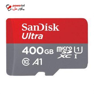 کارت حافظه microSDXC سن دیسک مدل Ultra A1 کلاس 10 استاندارد UHS-I سرعت 100MBps ظرفیت 400 گیگابایت کارت حافظه microSDXC سن دیسک مدل Ultra A1 کلاس 10 استاندارد UHS-I سرعت 100MBps ظرفیت 400 گیگابایت