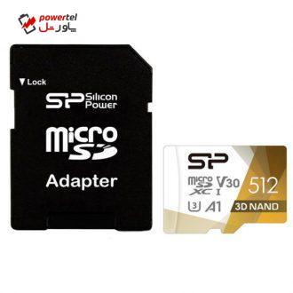 کارت حافظه microSDXC سیلیکون پاور مدل Superior Pro کلاس 10 استاندارد UHS-I U3 سرعت 100MBps ظرفیت 512 گیگابایت همراه با آداپتور SD کارت حافظه microSDXC سیلیکون پاور مدل Superior Pro کلاس 10 استاندارد UHS-I U3 سرعت 100MBps ظرفیت 512 گیگابایت همراه با آداپتور SD