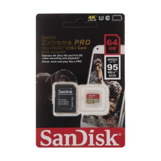 کارت حافظه microSDXC  مدل Extreme Pro کلاس A1 استاندارد UHS-I U1 سرعت 95MBps ظرفیت 64 گیگابایت