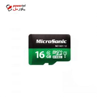 کارت حافظه microSDXC میکروسونیک مدل HC کلاس 10 استاندارد UHS-I U1 سرعت 90MBps ظرفیت 16 گیگابایت کارت حافظه microSDXC میکروسونیک مدل HC کلاس 10 استاندارد UHS-I U1 سرعت 90MBps ظرفیت 16 گیگابایت