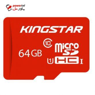 کارت حافظه microSDhC کینگ استار مدل IP25 کلاس 10 استاندارد UHS-I U1 سرعت 85MBps ظرفیت 64 گیگابایت