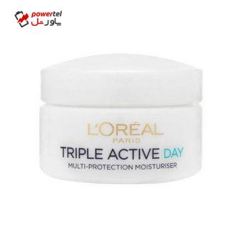 کرم آبرسان لورآل مدل Triple Active حجم ۵۰ میلی لیتر