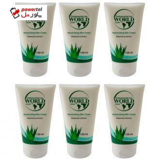کرم مرطوب کننده ورد کالر مدل Aloevera حجم 150 میلی لیتر مجموعه 6 عددی