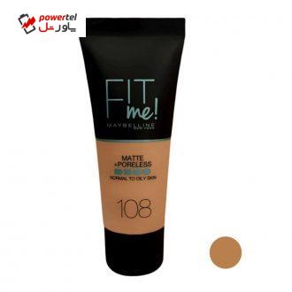 کرم پودر میبلین مدل Fit Me شماره 108 حجم 30 میلی لیتر