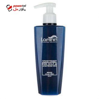 کرم ژل پاک کننده صورت لامینین مدل oily & acne حجم ۲۰۰ میلی لیتر