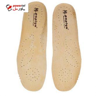 کفی کفش چرم طبیعی پاپیا مدل Leather سایز 39-38