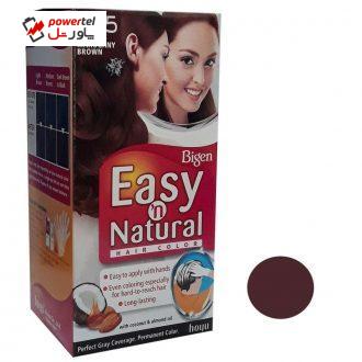 کیت رنگ مو بیگن سری Easy Natural شماره MH5 حجم 75 میلی لیتر رنگ قهواه ای ماهاگونی روشن کیت رنگ مو بیگن سری Easy Natural شماره MH5 حجم 75 میلی لیتر رنگ قهواه ای ماهاگونی روشن