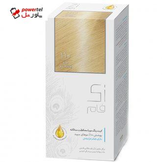 کیت رنگ مو زی فام شماره 110 حجم 50 میلی لیتر  بلوند پلاتینه شنی