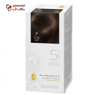 کیت رنگ مو زی فام شماره 6 حجم 50 میلی لیتر بلوند تیره طبیعی