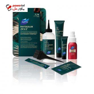 کیت رنگ مو فیتو مدل Box شماره 7.74 کیت رنگ مو فیتو مدل Box شماره 7.74