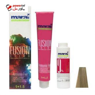 کیت رنگ مو مارال مدل Fusion شماره 7.312 حجم 100 میلی لیتر رنگ زیتونی سدری