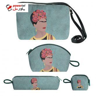 کیف دخترانه طرح فریدا کد f156 مجموعه 4 عددی کیف دخترانه طرح فریدا کد f156 مجموعه 4 عددی