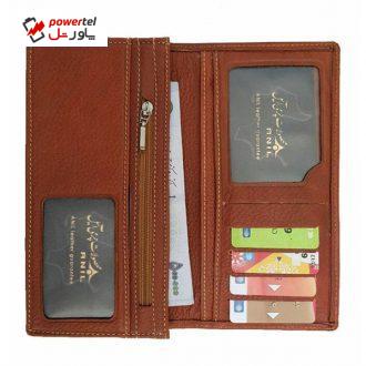 کیف پول طرح فلوتر چرم آنیل مدل آروشا