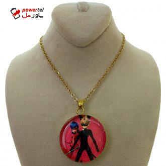 گردنبند دخترانه طرح دختر کفشدوزکی و گربه سیاه کد 131