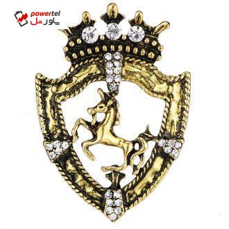 گل کت مردانه گالری شمرون مدل اسب و تاج کد BRC161B0 گل کت مردانه گالری شمرون مدل اسب و تاج کد BRC161B0