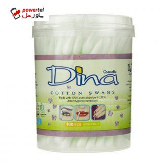 گوش پاک کن آرایشی دینا مدل G-001 بسته 100 عددی گوش پاک کن آرایشی دینا مدل G-001 بسته 100 عددی