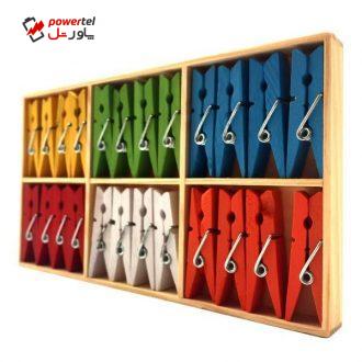 گیره دکوری چوبی 24 عددی گیره دکوری چوبی 24 عددی