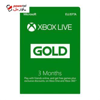 گیفت کارت ۳ ماهه ایکس باکس گلد مدل Gold Live