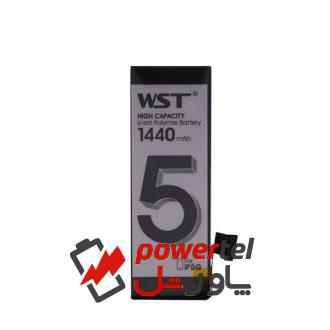 باتری موبایل مدل WST-01 ظرفیت 1440 میلی آمپر ساعت مناسب برای گوشی موبایل اپل IPhone 5