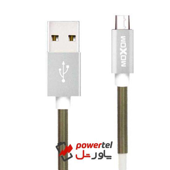 کابل تبدیل USB به microUSB  موکسوم مدل LED-250 طول 1 متر