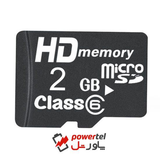 کارت حافظه microSDHC مدل اچ دی کلاس 6 سرعت 20MBps ظرفیت 2 گیگابایت