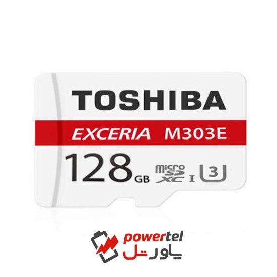 کارت حافظه microSDXC توشیبا مدل Exceria M303e کلاس 10 استاندارد UHS-I U3 سرعت 98MBps ظرفیت 128 گیگابایت