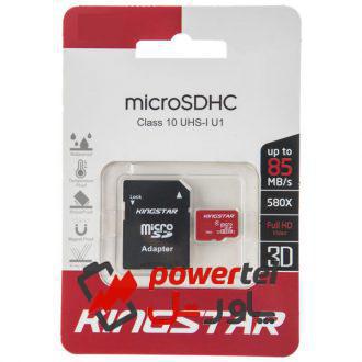 کارت حافظه microSDHC کینگ استار کلاس 10 استاندارد UHS-I U1 سرعت 85MBps همراه با آداپتور SD ظرفیت 32 گیگابایت