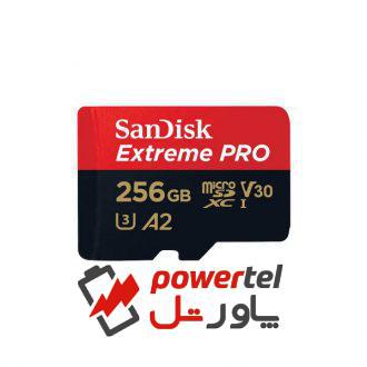 کارت حافظه microSDXC سن دیسک مدل Extreme PRO کلاس A2 استاندارد UHS-I U3 سرعت 170MBs ظرفیت 256 گیگابایت