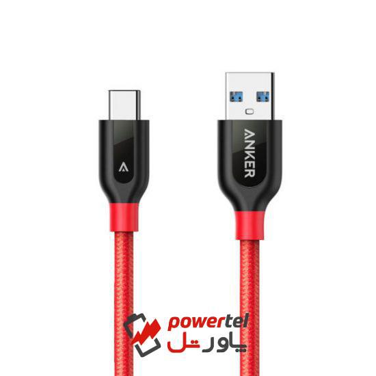 کابل تبدیل USB-C به USB  انکر مدل A8168 PowerLine Plus طول 0.9 متر